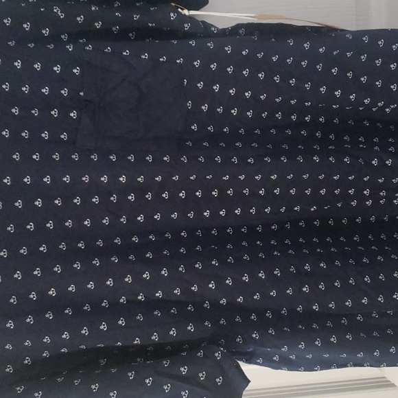 Mens sailor pocket  shirt navy blue with with anchor print.  Size large - Picture 2 of 4
